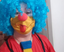 Professores usam fantasias para chamar atenção de alunos durante as aulas virtuais.Foto:SEED