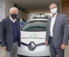02.09.2020 - O Governo do Estado recebeu nesta quarta-feira (2) dez carros elétricos modelo Zoe, da Renault, como parte do projeto VEM PR.Foto Gilson Abreu