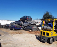 139 veículos são retirados do pátio da Delegacia de Campo Largo
. Foto:SESP