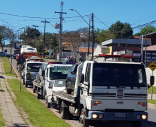 139 veículos são retirados do pátio da Delegacia de Campo Largo
. Foto:SESP