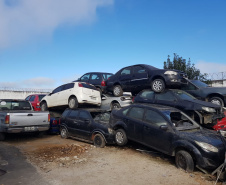 139 veículos são retirados do pátio da Delegacia de Campo Largo
. Foto:SESP