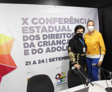 A presidente do Conselho Estadual da Criança e Adolescente (Cedca) e chefe do Departamento de Políticas para Crianças e Adolescentes da Secretaria da Justiça, Família e Trabalho (Sejuf), Angela Mendonça, abriu oficialmente a Conferência nesta segunda-feira para mais de 700 pessoas enaltecendo o trabalho realizado pelo secretário Ney Leprevost, que possibilitou a implantação no Paraná do Orçamento da Criança e do Adolescente. Foto: SEJUF