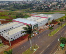 O novo Consórcio Intermunicipal de Saúde do Oeste do Paraná (Cisop), em Cascavel, é um gigante de 126 salas de atendimento construído em uma área de 4,6 mil metros quadrados na principal avenida da cidade, a que empresta o nome do Brasil. Foto: José fernando Ogura/AEN