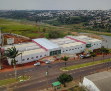 O novo Consórcio Intermunicipal de Saúde do Oeste do Paraná (Cisop), em Cascavel, é um gigante de 126 salas de atendimento construído em uma área de 4,6 mil metros quadrados na principal avenida da cidade, a que empresta o nome do Brasil. Foto: José fernando Ogura/AEN