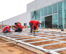 O novo Consórcio Intermunicipal de Saúde do Oeste do Paraná (Cisop), em Cascavel, é um gigante de 126 salas de atendimento construído em uma área de 4,6 mil metros quadrados na principal avenida da cidade, a que empresta o nome do Brasil. Foto: José fernando Ogura/AEN