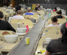  Uma das mais tradicionais indústrias da cidade é a Schimidt. A empresa, fundada em 1945, tem uma fábrica operando desde 1953 e hoje é uma das marcas de louças de mesa mais tradicionais do Brasil.. Foto: Ari Dias/AEN.