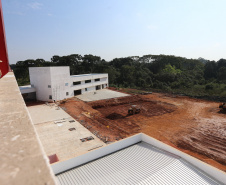 Construção da Escola de Bombeiros do Corpo de Bombeiros do Paraná,  na Academia Policial Militar do Guatupê em Sao Jose dos Pinhais. 03/09/2020 - Foto: Geraldo Bubniak/AEN