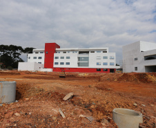Construção da Escola de Bombeiros do Corpo de Bombeiros do Paraná,  na Academia Policial Militar do Guatupê em Sao Jose dos Pinhais. 03/09/2020 - Foto: Geraldo Bubniak/AEN