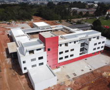 Construção da Escola de Bombeiros do Corpo de Bombeiros do Paraná,  na Academia Policial Militar do Guatupê em Sao Jose dos Pinhais. 03/09/2020 - Foto: Geraldo Bubniak/AEN