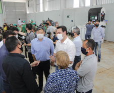 O governador também participou na inauguração do Ecoponto do bairro Cascavel Velho. Essa é uma unidade de triagem e processamento de materiais recicláveis, contemplada em um convênio da prefeitura de Cascavel com a Itaipu Binacional, que pretende descentralizar as atividades de reciclagem e proporcionar melhores condições aos trabalhadores organizados em cooperativas. O investimento foi de R$ 927 mil, sendo 75% custeado pela usina.