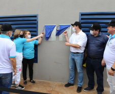 O governador Carlos Massa Ratinho Junior participa nesta quinta-feira (29) da inauguração da usina híbrida EnerDinBo, em Ouro Verde do Oeste. A geradora utilizará a luz do sol e dejetos da suinocultura para produzir energia elétrica. O investimento privado foi de R$ 12 milhões.Ouro Verde do Oeste, 29/10/2020 - Foto: Geraldo Bubniak/AEN