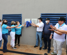 O governador Carlos Massa Ratinho Junior participa nesta quinta-feira (29) da inauguração da usina híbrida EnerDinBo, em Ouro Verde do Oeste. A geradora utilizará a luz do sol e dejetos da suinocultura para produzir energia elétrica. O investimento privado foi de R$ 12 milhões.Ouro Verde do Oeste, 29/10/2020 - Foto: Geraldo Bubniak/AEN