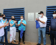 O governador Carlos Massa Ratinho Junior participa nesta quinta-feira (29) da inauguração da usina híbrida EnerDinBo, em Ouro Verde do Oeste. A geradora utilizará a luz do sol e dejetos da suinocultura para produzir energia elétrica. O investimento privado foi de R$ 12 milhões.Ouro Verde do Oeste, 29/10/2020 - Foto: Geraldo Bubniak/AEN