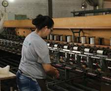 FEITO NO PARANA - Casulo Feliz empresa de Maringa que produz  fio de seda  de forma manual, aproveitando os casulos impróprios para a indústria e também reciclando os subprodutos dessa mesma matéria-prima.07/10/2020 - Foto: Geraldo Bubniak/AEN