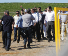 
O governador Carlos Massa Ratinho Junior participou nesta sexta-feira (06), ao lado presidente da República Jair Bolsonaro, da inauguração da Pequena Central Hidrelétrica (PCH) Bedim, em Renascença, na Região Sudoeste