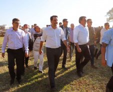 O governador Carlos Massa Ratinho Junior participou nesta sexta-feira (06), ao lado presidente da República Jair Bolsonaro, da inauguração da Pequena Central Hidrelétrica (PCH) Bedim, em Renascença, no Sudoeste do Paraná. 