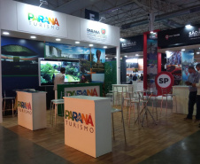 Os atrativos turísticos do Paraná foram apresentados na 32ª edição da Festuris – Feira Internacional de Turismo de Gramado, no Rio Grande do Sul (RS). Durante três dias (de 5 a 8), o evento discutiu a retomada do turismo pós-Covid, com representantes de toda a América Latina. Foto: SEDEST/Paraná Turismo