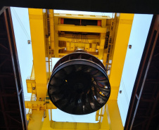 Turbina da Usina Foz do Areia é desmontada para substituição. Foto: Copel