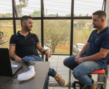 FEITO NO PARANA  - Diretores Luís Danilo de Oliveira e Marcos Adriano Carvalho da Ponce Equipamentos. Empresa que desenvolve equipamentos para a área da saúde na cidade de Campo Mourao. 08/10/2020 - Foto: Geraldo Bubniak/AEN