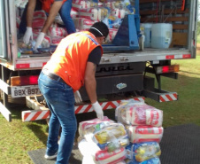 Defesa Civil leva mais de 5 mil cestas básicas e kits de higiene a comunidades indígenas. Foto: Defesa Civil