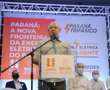 O governador Carlos Massa Ratinho Junior e o presidente da Copel, Daniel Pimentel Slaviero, apresentam nesta quarta-feira (18), em Palotina, no Oeste do Estado, uma chamada pública para a contratação de energia proveniente de autogeradores, na CVale em Palotina.Palotina, 18/11/2020 - Foto: Geraldo Bubniak/AEN