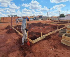Avançam as obras de moradias populares em Itaguajé e Flórida. Foto: Cohapar