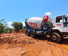 Avançam as obras de moradias populares em Itaguajé e Flórida. Foto: Cohapar