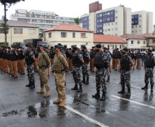 A Polícia Militar comemorou nesta quinta-feira (19), em todo Estado, o Dia da Bandeira. Nas unidades da Capital e do Interior foi feita a cerimônia alusiva com a incineração da Bandeira Nacional, sendo substituída por outra nova. Foto: SESP