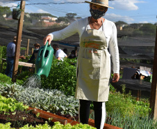Cultivar Energia doa materiais para horta em Maringá. Foto: Copel