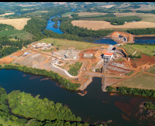 PCH Bela Vista tem mais de 80% das obras concluídas. Foto:Copel