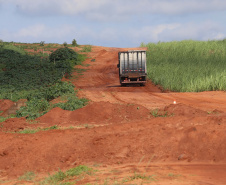 Um convênio entre Itaipu Binacional, Departamento Nacional de Infraestrutura de Transportes (DNIT) e Governo do Paraná vai garantir a execução das obras no trecho paranaense da BR-487, mais conhecida como Estrada Boiadeira. O trecho de 47 km liga os municípios Icaraíma (Porto Camargo) e Umuarama (Serra dos Dourados), no Noroeste do Paraná, e deve estar pronto até início de 2022. 19/11/2020 - Foto: Geraldo Bubniak/AEN