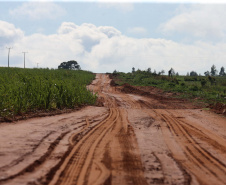 Um convênio entre Itaipu Binacional, Departamento Nacional de Infraestrutura de Transportes (DNIT) e Governo do Paraná vai garantir a execução das obras no trecho paranaense da BR-487, mais conhecida como Estrada Boiadeira. O trecho de 47 km liga os municípios Icaraíma (Porto Camargo) e Umuarama (Serra dos Dourados), no Noroeste do Paraná, e deve estar pronto até início de 2022. 19/11/2020 - Foto: Geraldo Bubniak/AEN