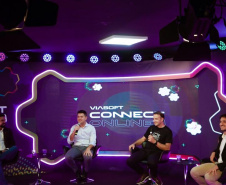 a abertura do Espaço Paraná Inovador da Viasoft Connect 2020, um dos eventos que compõem a programação da Semana da Inovação do Paraná, nesta quinta-feira (10), o chefe da Casa Civil, Guto Silva falou sobre o papel do governo nesse processo. Foto: Casa Civil