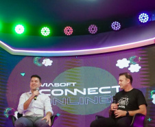 a abertura do Espaço Paraná Inovador da Viasoft Connect 2020, um dos eventos que compõem a programação da Semana da Inovação do Paraná, nesta quinta-feira (10), o chefe da Casa Civil, Guto Silva falou sobre o papel do governo nesse processo. Foto: Casa Civil