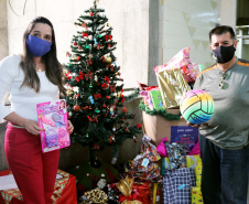Mais de 1,5 mil brinquedos arrecadados pela Segurança Pública são entregues ao projeto Natal Voluntário. Foto:SESP