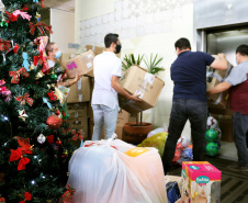 Mais de 1,5 mil brinquedos arrecadados pela Segurança Pública são entregues ao projeto Natal Voluntário. Foto:SESP