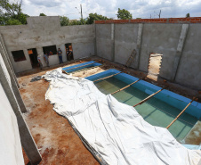 SANTA TEREZA DO OESTE - 02-12-2020 - OBRAS - PISCINA DE HIDROGINASTICA -   Foto: Jonathan Campos/ AEN