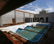 SANTA TEREZA DO OESTE - 02-12-2020 - OBRAS - PISCINA DE HIDROGINASTICA -   Foto: Jonathan Campos/ AEN