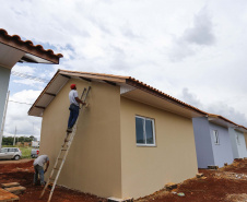 SANTA TEREZA DO OESTE - 02-12-2020 -OBRAS DE CASAS POPULARES -  Foto: Jonathan Campos/ AEN