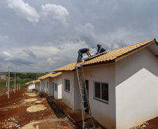 SANTA TEREZA DO OESTE - 02-12-2020 -OBRAS DE CASAS POPULARES -  Foto: Jonathan Campos/ AEN