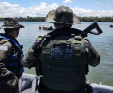 A estratégia de presença ostensiva e maciça da Polícia Militar nas ruas resultou na redução dos principais índices criminais durante os 15 primeiros dias do Verão Consciente 2020/2021 no Litoral.   -  Foto: Divulgação PMPR