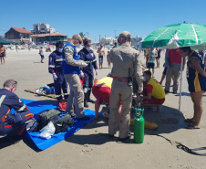 Nos primeiros 15 dias do Verão Consciente 2020/2021, o Batalhão de Polícia Militar de Operações Aéreas (BPMOA) atuou em resgates e remoções aeromédicas e prestou apoio com patrulhamento aéreo e atendimento de vítimas de afogamentos e acidentes de trânsito no Litoral.  - Curitiba, 05/01/2021 - Foto: Divulgação BPMOA/PMPR/SESP
