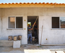 Condomínio do Idoso de Foz do Iguaçu tem 80% das obras executadas. Foto: Jonathan Campos/ AEN