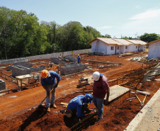 Condomínio do Idoso de Foz do Iguaçu tem 80% das obras executadas. Foto: Jonathan Campos/ AEN