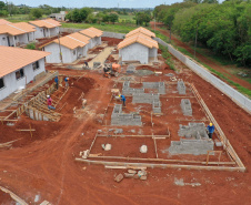 Condomínio do Idoso de Foz do Iguaçu tem 80% das obras executadas. Foto: Alessandro Vieira/AEN