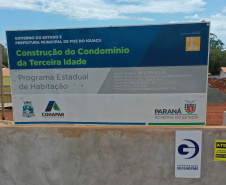 Condomínio do Idoso de Foz do Iguaçu tem 80% das obras executadas. Foto: Alessandro Vieira/AEN