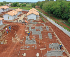 Condomínio do Idoso de Foz do Iguaçu tem 80% das obras executadas. Foto: Alessandro Vieira/AEN