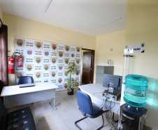 O governador Carlos Massa Ratinho Junior entrega nesta segunda-feira (11),  a nova sede do destacamento do 16° Batalhão da Policia Militar do distrito de Entre Rios, em Guarapuava. Com a presença do Secretário da Segurança Pública do Paraná, coronel Romulo Marinho Guarapuava, 10/12/2020 - Foto: Geraldo Bubniak/AEN