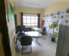 O governador Carlos Massa Ratinho Junior entrega nesta segunda-feira (11),  a nova sede do destacamento do 16° Batalhão da Policia Militar do distrito de Entre Rios, em Guarapuava. Com a presença do Secretário da Segurança Pública do Paraná, coronel Romulo Marinho Guarapuava, 10/12/2020 - Foto: Geraldo Bubniak/AEN