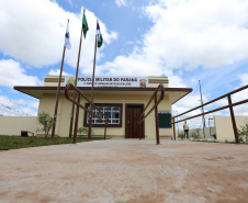 O governador Carlos Massa Ratinho Junior entrega nesta segunda-feira (11),  a nova sede do destacamento do 16° Batalhão da Policia Militar do distrito de Entre Rios, em Guarapuava. Com a presença do Secretário da Segurança Pública do Paraná, coronel Romulo Marinho Guarapuava, 10/12/2020 - Foto: Geraldo Bubniak/AEN
